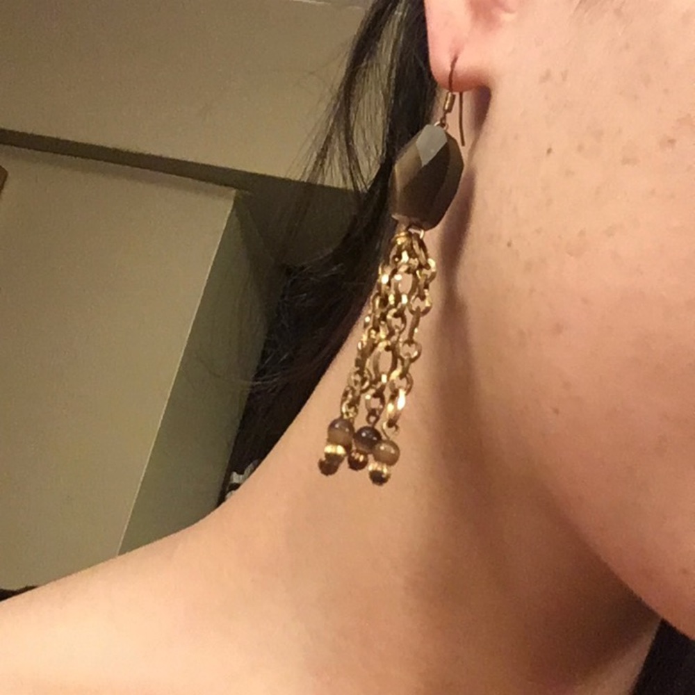Tiger’s Eye Chandelier Earrings